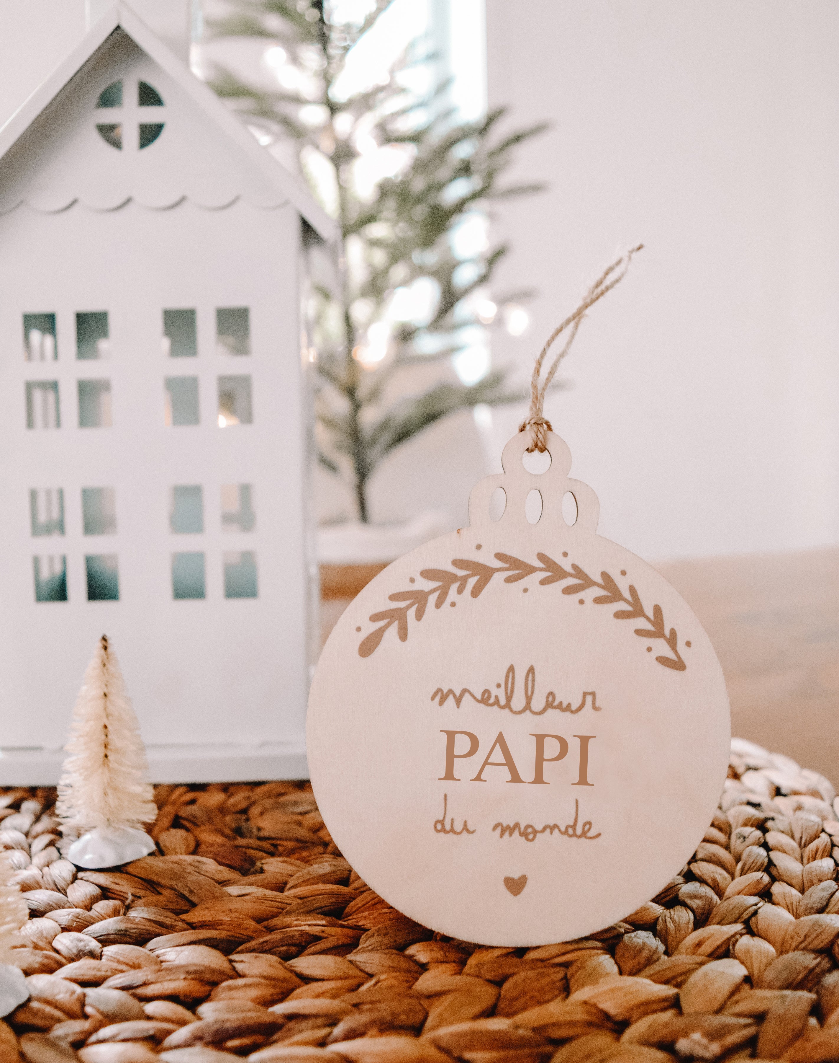 Ornement de Noël en bois - Meilleur papi