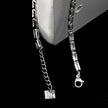 MELLISH : Bracelet tennis rétro rectangulaire en zircone (CZ) plaqué or blanc.