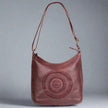 MET Floral Stitch Leather Tote with Adjustable Strap