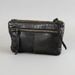 MET Leather Crossbody Bag with Dual Front Zipper Pockets