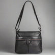 MET Leather Crossbody Bag with Dual Zipper Pockets