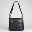 MET Leather Crossbody Bag with Dual Zipper Pockets