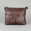 MET Leather Crossbody Bag with Dual Zipper Pockets