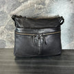MET Leather Crossbody Bag with Dual Zipper Pockets