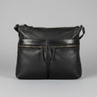 MET Leather Crossbody Bag with Dual Zipper Pockets