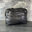 MET Leather Handbag with Dual Handles and Front Zipper Pockets