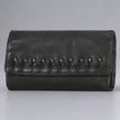 MET Women's Magnet Closure Trifold Leather Wallet