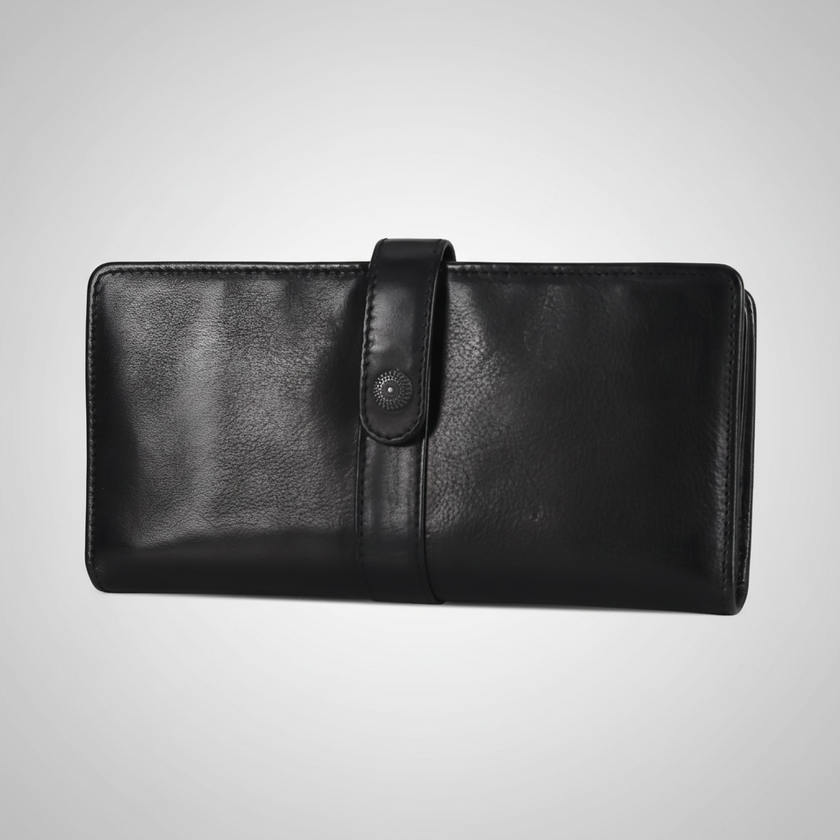 MET Women's Snap Tab Leather Wallet