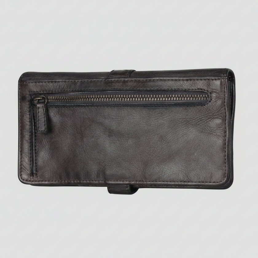 MET Women's Snap Tab Leather Wallet