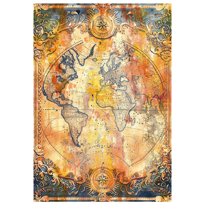 Mixed Media Rice Paper A4 Set 4/Pkg Past Time