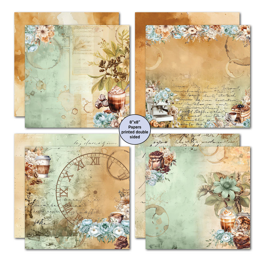 3Quarter Designs Mocha Fix 8x8 Paper Pack