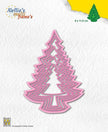 Pin It Nellie's Choice Nested Die Duo - Tree and Star - 10 Dies Total