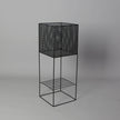 Salma Black Raised Metal Pot Planter 2.3’