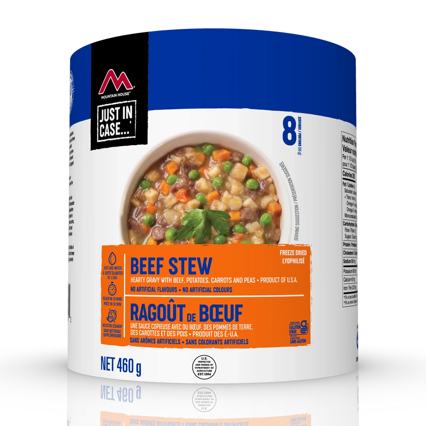 Mountain House Beef Stew Gluten Free - 8 Serving Portions Can