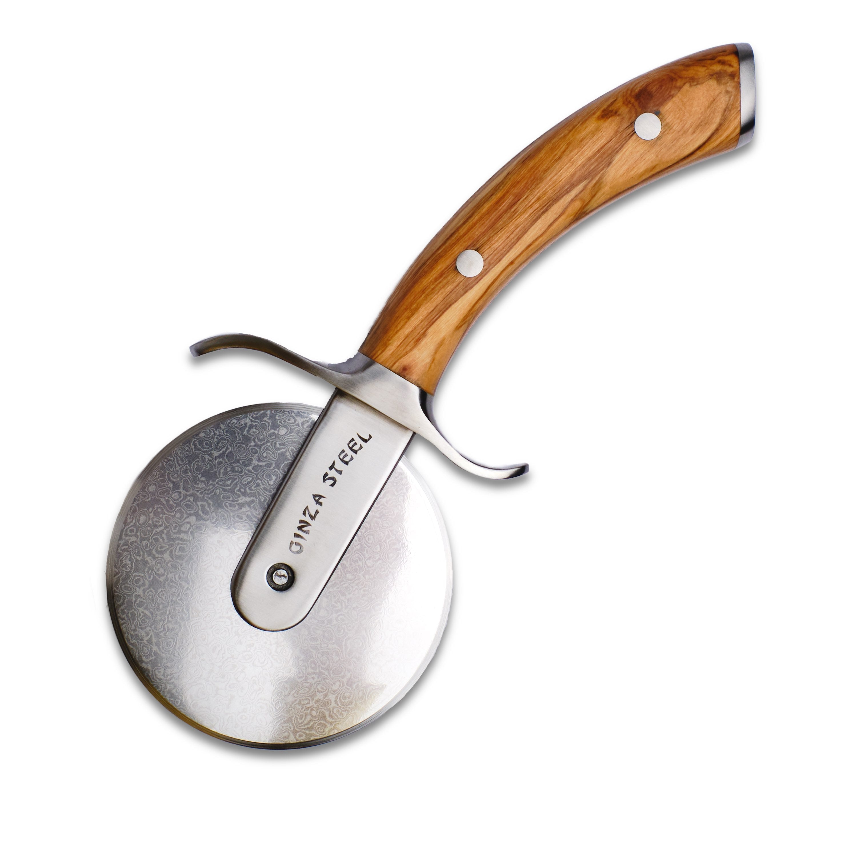 Coupe-pizza Ginza Steel MIA – Lame en acier inoxydable avec manche en bois d'olivier