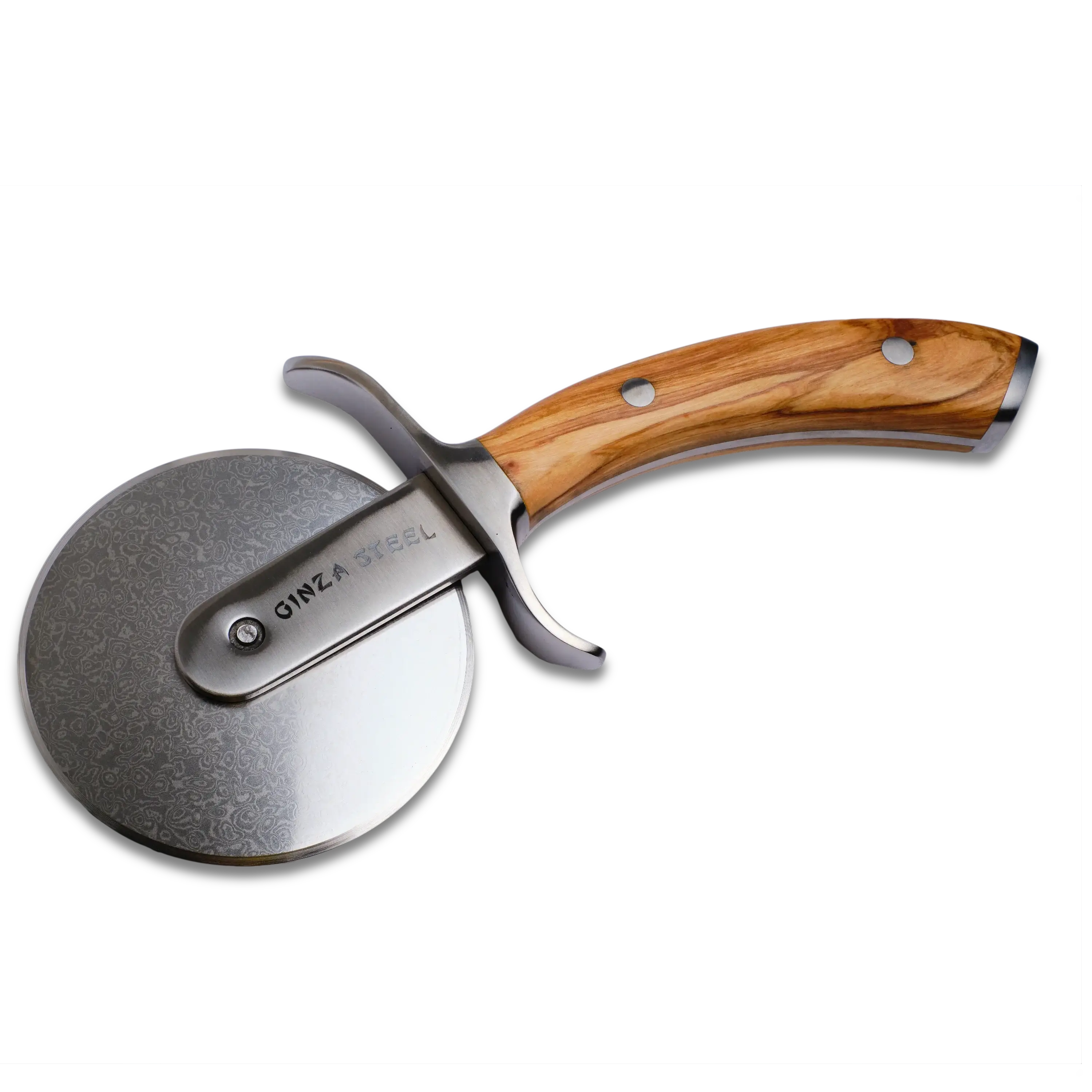 Coupe-pizza Ginza Steel MIA – Lame en acier inoxydable avec manche en bois d'olivier
