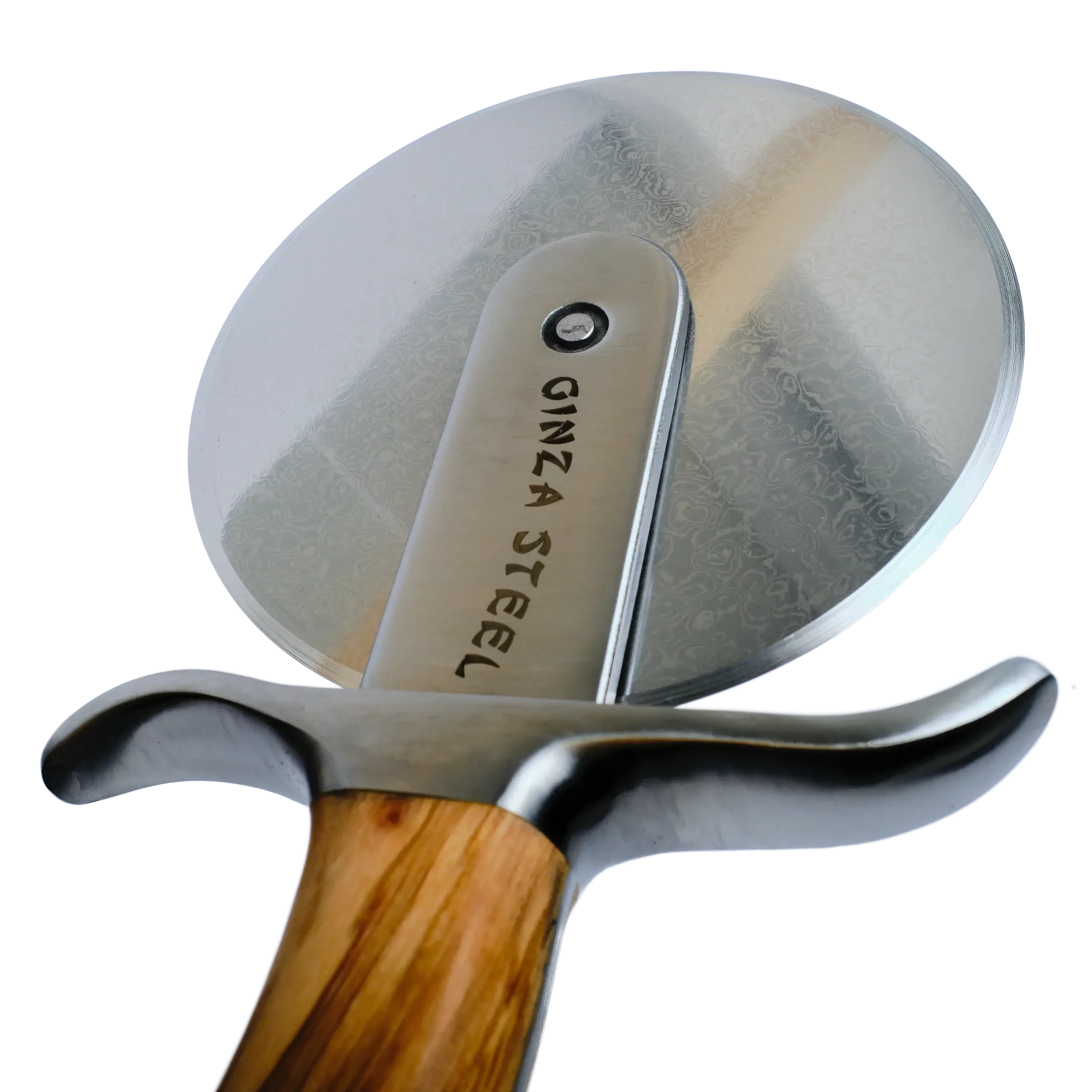 Coupe-pizza Ginza Steel MIA – Lame en acier inoxydable avec manche en bois d'olivier