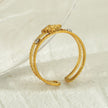 MICHELE Gold : Bague double en forme de superposition, inspirée du style vintage.