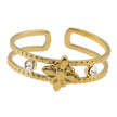 MICHELE Gold : Bague double en forme de superposition, inspirée du style vintage.