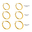 YANNA: Mid-Width Essential Hoop Earrings Gold Size C (3cm)
