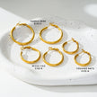 YANNA: Mid-Width Essential Hoop Earrings Gold Size C (3cm)