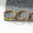 MICHI : Boucles d'oreilles créoles essentielles à largeur moyenne, or, taille B (2,5 cm)
