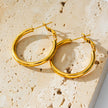 MICHI : Boucles d'oreilles créoles essentielles à largeur moyenne, or, taille B (2,5 cm)