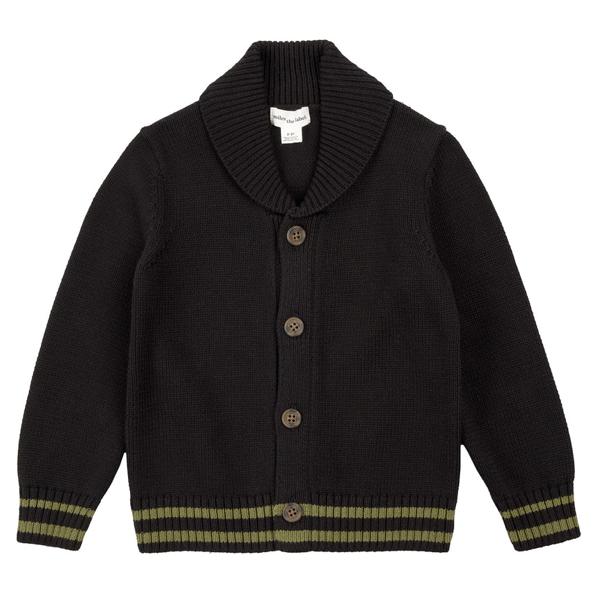 Long Sleeve Knit Cardigan | Black | Miles the Label
