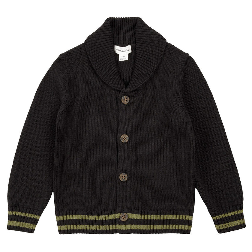 Long Sleeve Knit Cardigan | Black | Miles the Label