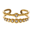 MILADIA : Bague double avec perles et zircone incrustées