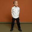 Knight Print on Off-White Shirt | Miles The Label
