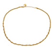 Style MILLIE : Collier en chaîne dorée à double perles.