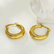Boucles d'oreilles MISCHA Texturées et Épais, Or
