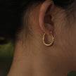 Boucles d'oreilles MISCHA Texturées et Épais, Or