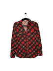 MISHA Regular fit Button-down Top in Red  -  S