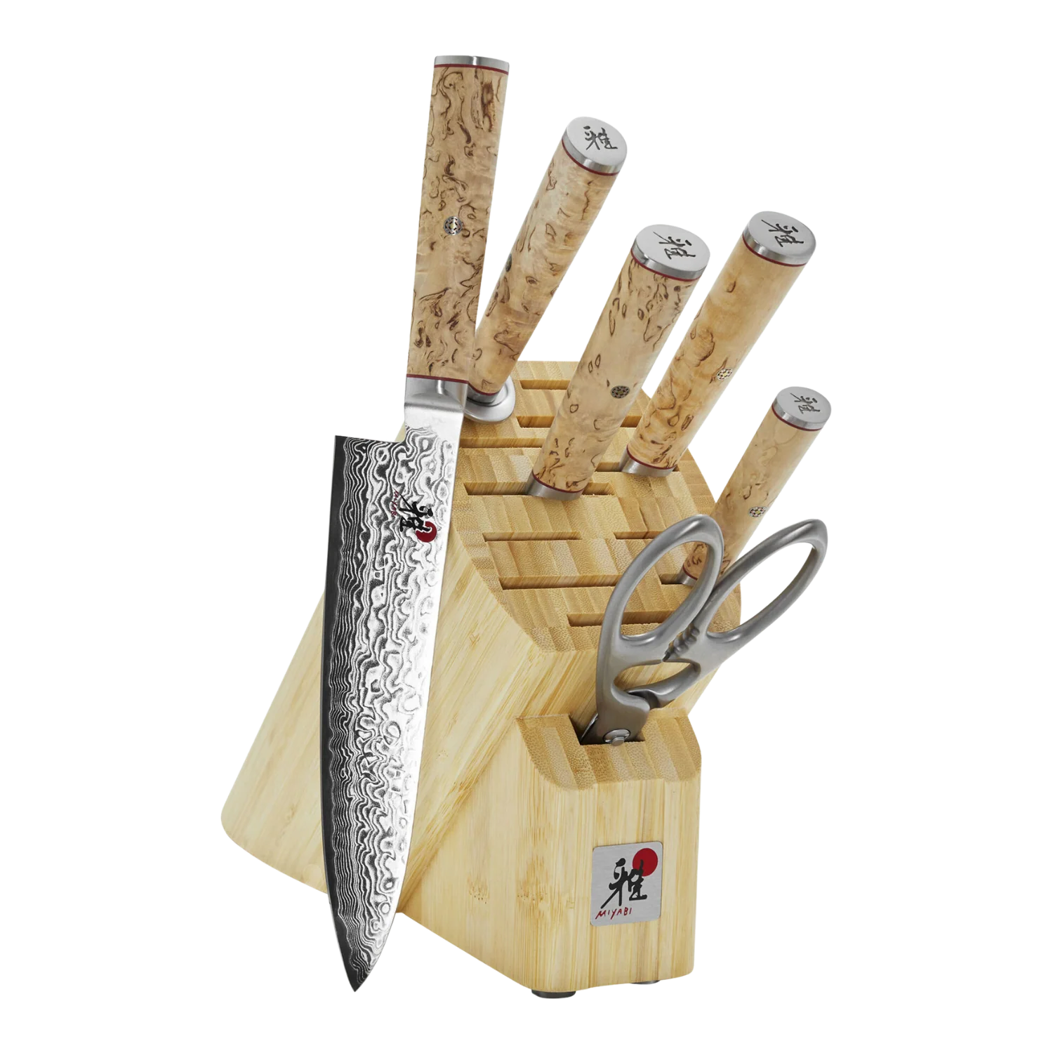 MIYABI 5000 MCD - 7 Piece, Knife block set, brown