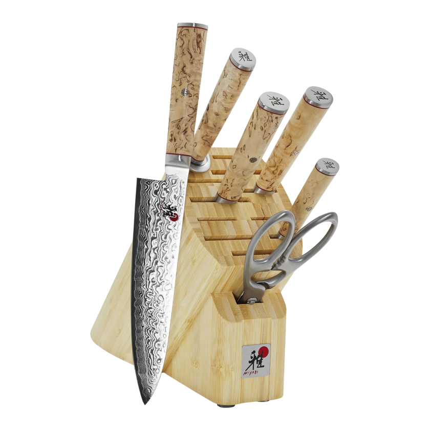 MIYABI 5000 MCD - 7 Piece, Knife block set, brown