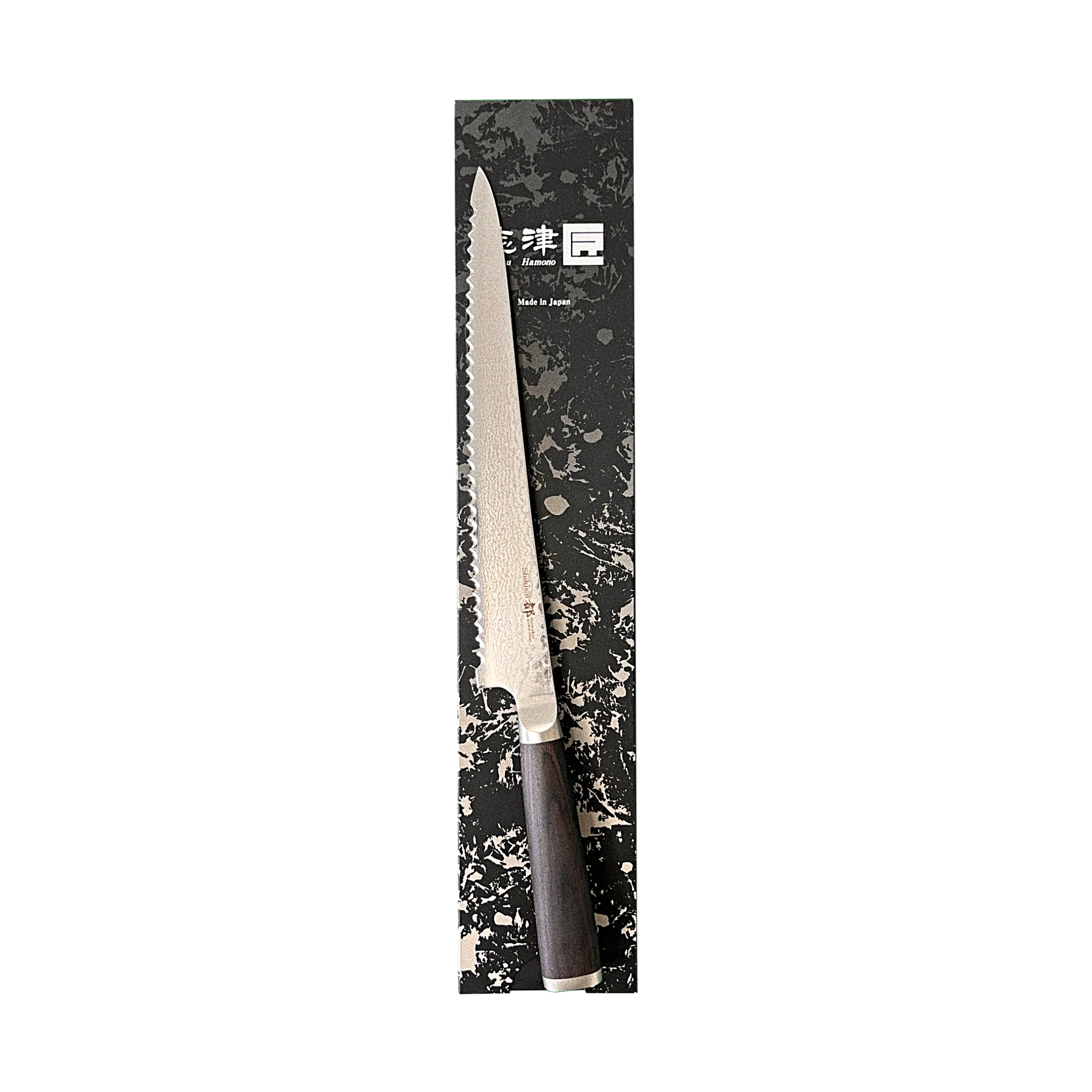 Miyako SUS 240mm Bread Slicer | 33 Layer Damascus Steel Blade  – Made in Japan