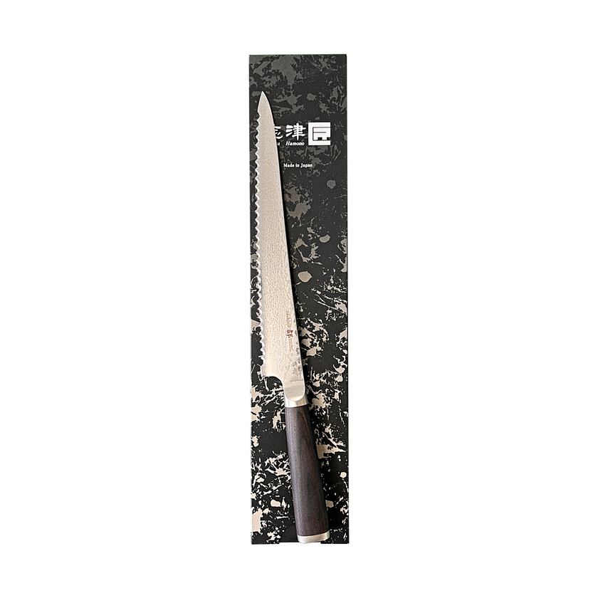 Miyako SUS 240mm Bread Slicer | 33 Layer Damascus Steel Blade  – Made in Japan