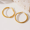 MIZUKI : Boucles d'oreilles à texture double corde