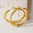 MIZUKI : Boucles d'oreilles à texture double corde