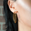MIZUKI : Boucles d'oreilles à texture double corde