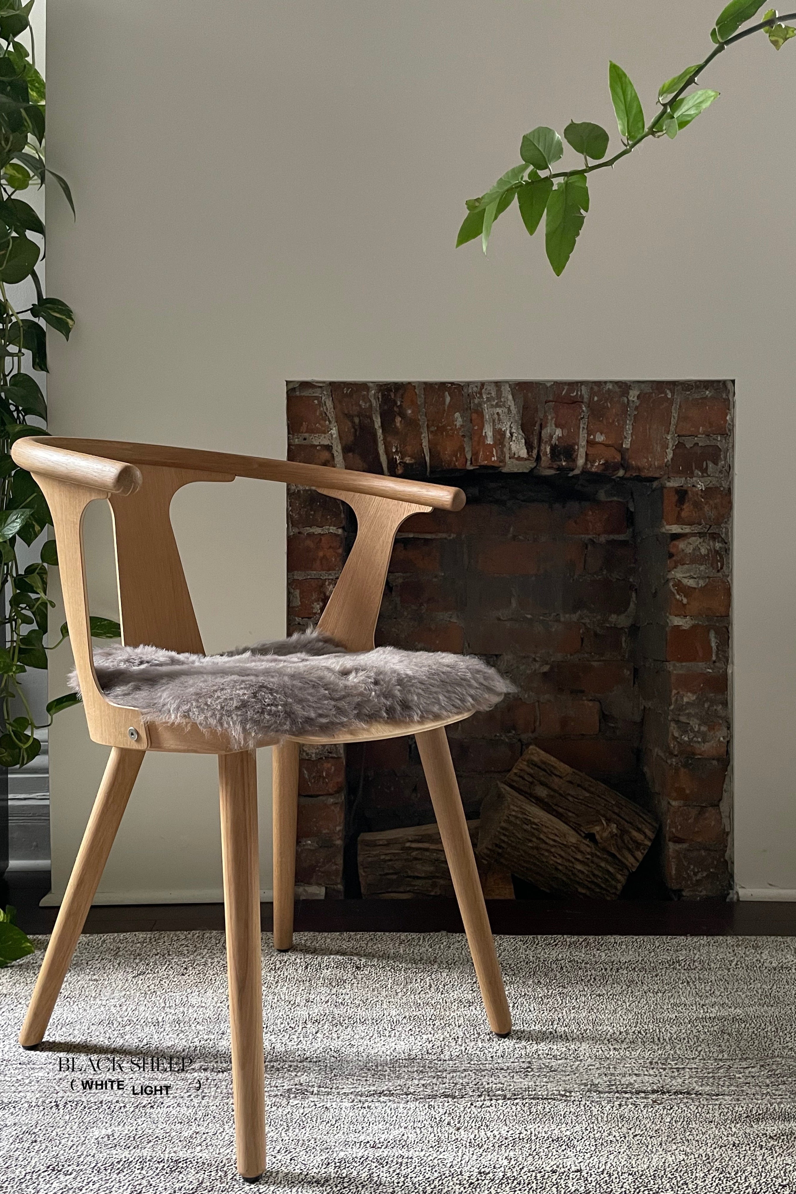 Shorn Mineral Icelandic Sheepskin Chair Pad