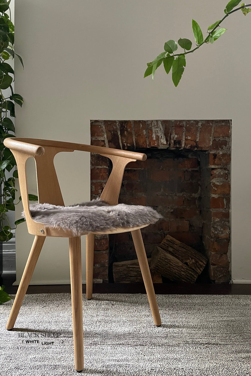 Shorn Mineral Icelandic Sheepskin Chair Pad