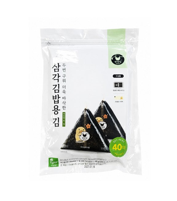 Manjun Double Roasted Onigiri Seaweed (40 Sheets/48G) [Best Before Date: 2027.01.18]