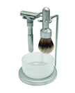 Merkur Futur Adjustable 4-Piece Luxury Shaving Set (Matte Satin Finish)