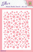 Nellie's Choice Mixed Media Stencil A6 Size - Bubbles-2