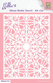 Nellie's Choice Mixed Media Stencil A6 Size - Christmas - Snowflakes-1