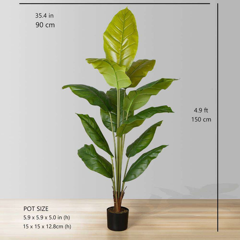 Moka Artificial Spathiphyllum Leaf Potted Plant (Multiple Sizes)