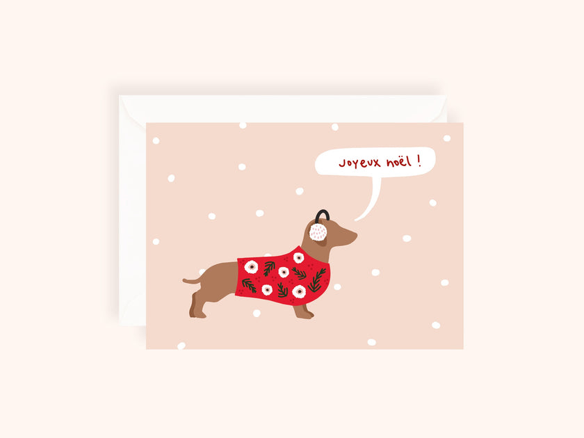 Carte de Noël pliée - format 5x7
